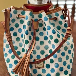Dooney & Bourke polka dot drawstring bag
